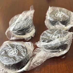 CHANEL Black Logo Glass Containers